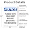 Signmission Please Wipe Your Feet Before Entering, 18 in W x Rectangle, Aluminum OS-2PACK-NS-A-1824-V-17659 - alternate 3